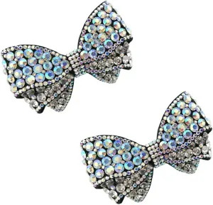 1 Pair Handmade Rhinestone Bow Shoe Clips Shoes Decoration Bridal Wedding Party