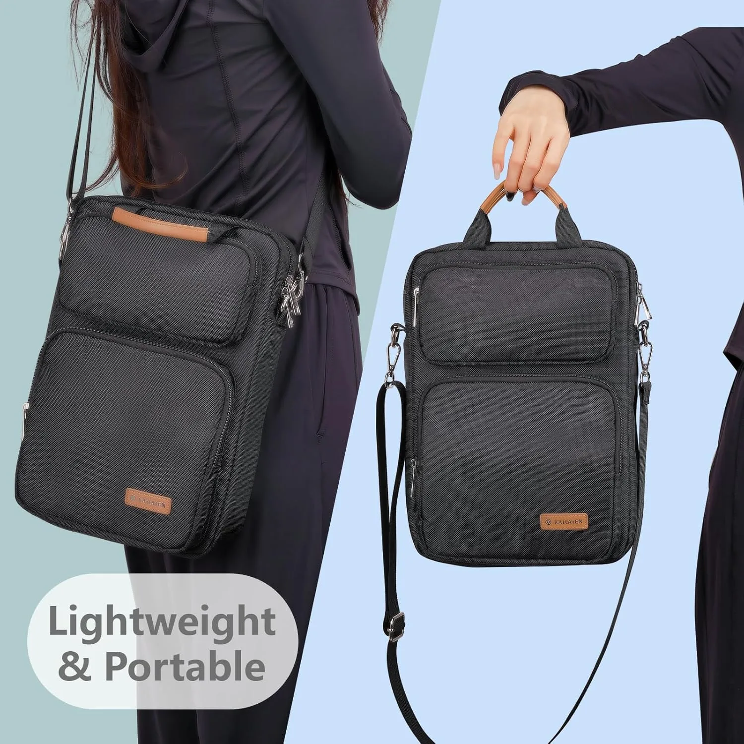 10-13 Inch Tablet Sleeve Bag, Ipad Bag for 13 In/11 in New iPad Pro M4 & 13 in Air M2 2024,iPad Pro 12.9 M2&M1,Ipad 10.9,Galaxy Tab S8 /S9  12.4,with Removable Shoulder Strap(Black)
