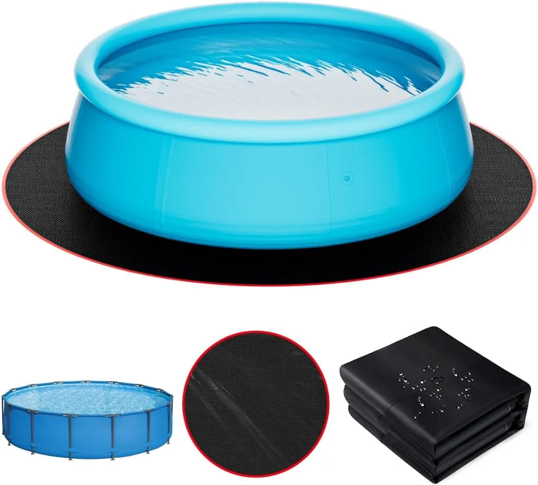15 FT Round Pool Liner Pad for Above Ground Swimming Pool, Under Pool Floor Liner Underlayment Pad, Outdoor Pool Mat for Above Ground Pool Pad, Prevents Punctures Pool Mat Protector Tarp