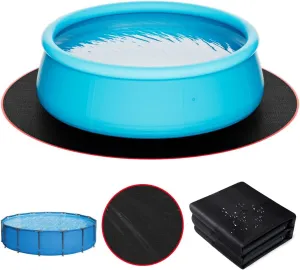 15 FT Round Pool Liner Pad for Above Ground Swimming Pool, Under Pool Floor Liner Underlayment Pad, Outdoor Pool Mat for Above Ground Pool Pad, Prevents Punctures Pool Mat Protector Tarp