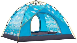 4-6 Person Automatic Camping Tent, Double-Layer Waterproof, UV-Resistant, Portable Family Outdoor Hiking Tent