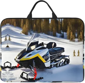 Advanced Snowmobile Printed Laptop Sleeve 16.5 * 12.2", Business and Casual Dual use, Suitable for Some laptops