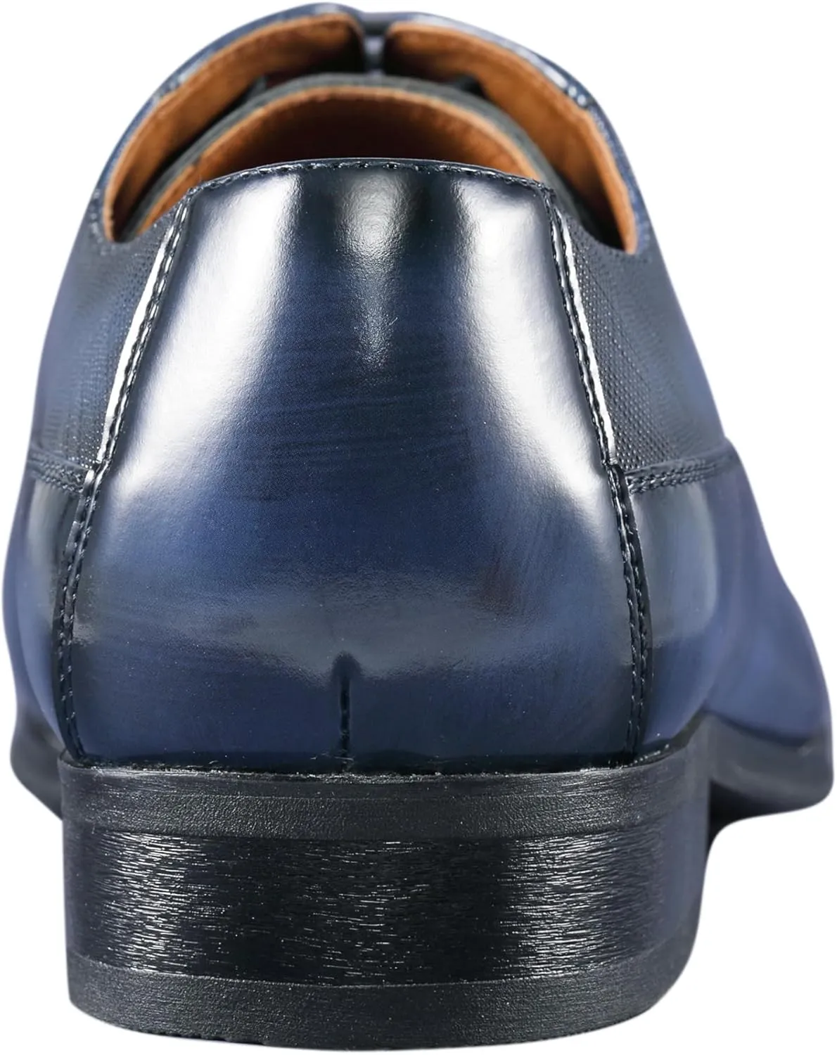 Amali Oxford Dress Shoes for Men with Textured Cap Toe, Men's Oxford Shoes Made from Premium PU Leather, Versatile Formal Footwear for All Occasions