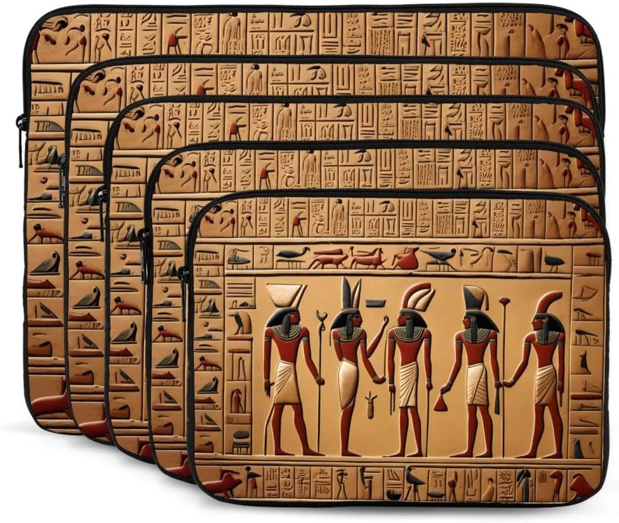 Ancient Egyptian Hieroglyph Pattern Portable Laptop Sleeve Case - Shockproof Portable Laptop Sleeve Bag 17 inch for Men and Women Business Travel, Office Daily Use