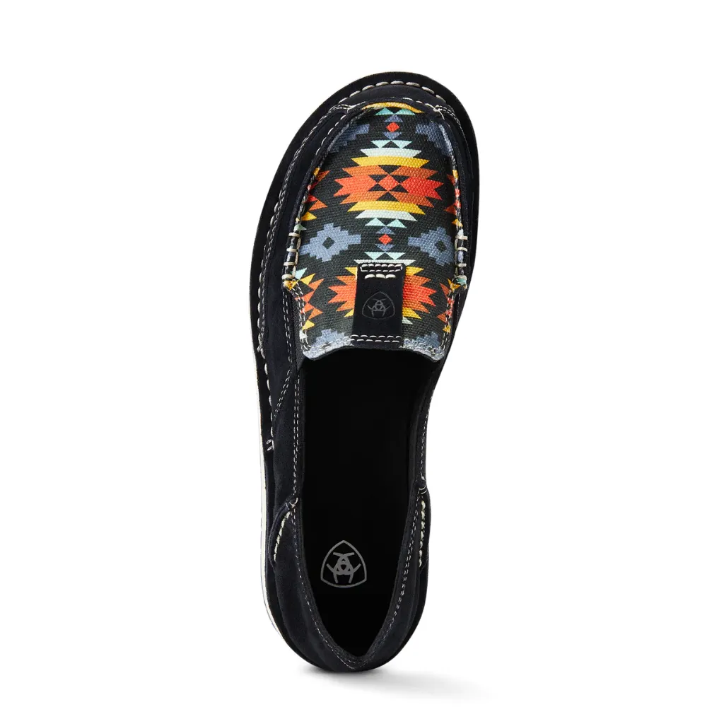 Ariat Womens Black Suede Aztec Print Cruiser