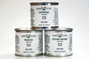 Armstrong Clark Deck & Wood Stain Samples (Semi-Solids: Espresso, Sequoia, Oxford Brown)