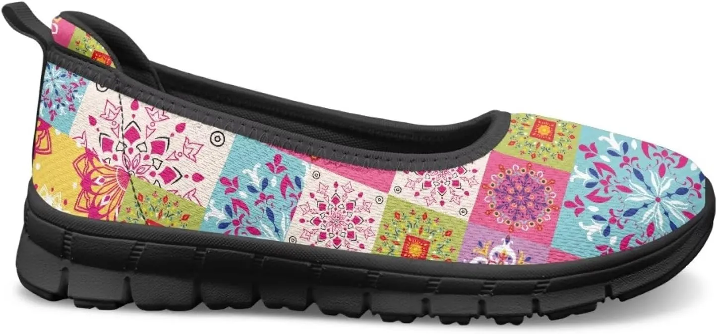 Art Travel Shoes for Women Slip On Casual Cozy Loafers Lightweight Comfort Fashion Sneaker for Women Holiday Shoes Print Series US Size 6-11