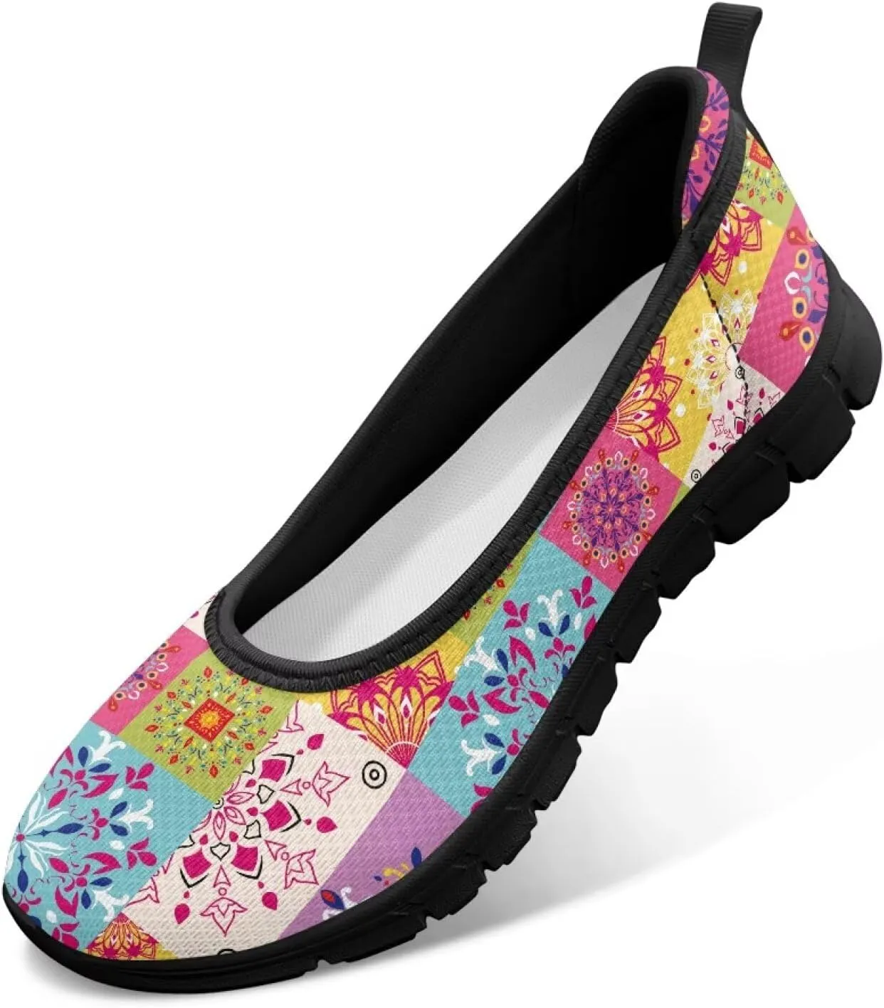 Art Travel Shoes for Women Slip On Casual Cozy Loafers Lightweight Comfort Fashion Sneaker for Women Holiday Shoes Print Series US Size 6-11