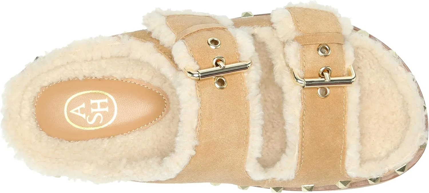 ASH Women's Moonlight Studs Sneakers, Vintage-Inspired Distressed Leather with Bold Starry Logo Uma Suede Sandals