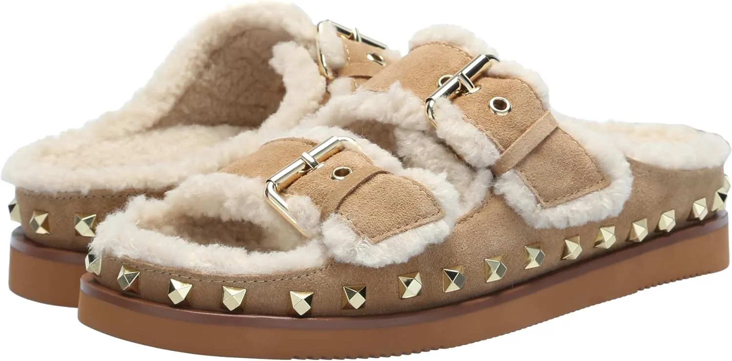 ASH Women's Moonlight Studs Sneakers, Vintage-Inspired Distressed Leather with Bold Starry Logo Uma Suede Sandals
