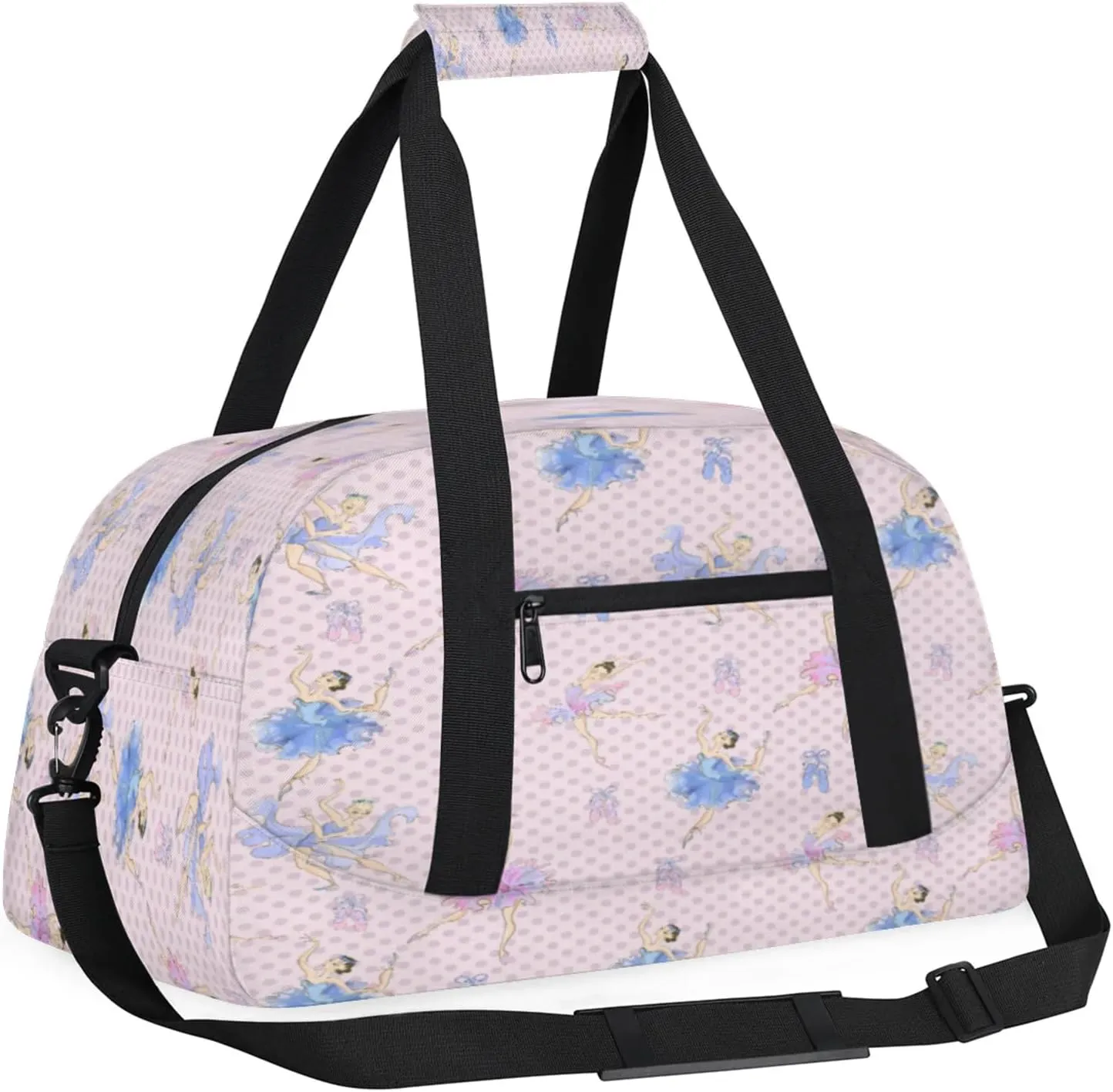 Ballet Small Gym Bag for Women Men, Travel Duffle Bag Workout Dance Tote Bag Carry On Overnight Weekender Bag
