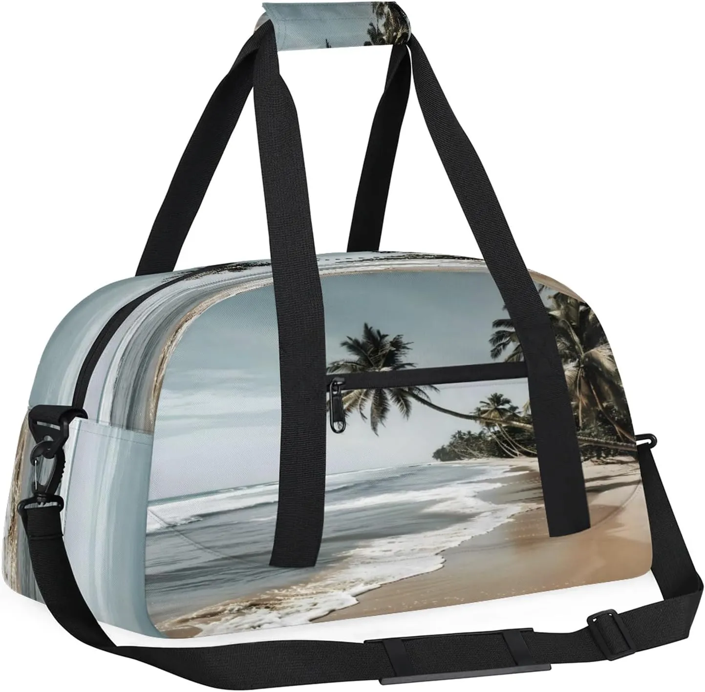 Beach Hawaiian Palm Trees Small Gym Bag 18 inch Carry On Duffel Bag for Weekender Travel Sports Workout Yoga Gymnastics Dance Ballet