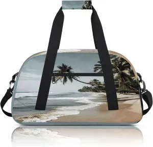 Beach Hawaiian Palm Trees Small Gym Bag 18 inch Carry On Duffel Bag for Weekender Travel Sports Workout Yoga Gymnastics Dance Ballet