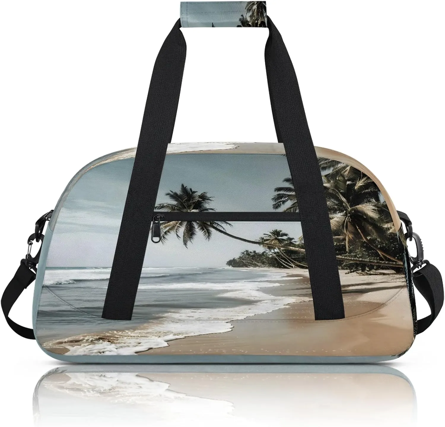 Beach Hawaiian Palm Trees Small Gym Bag 18 inch Carry On Duffel Bag for Weekender Travel Sports Workout Yoga Gymnastics Dance Ballet