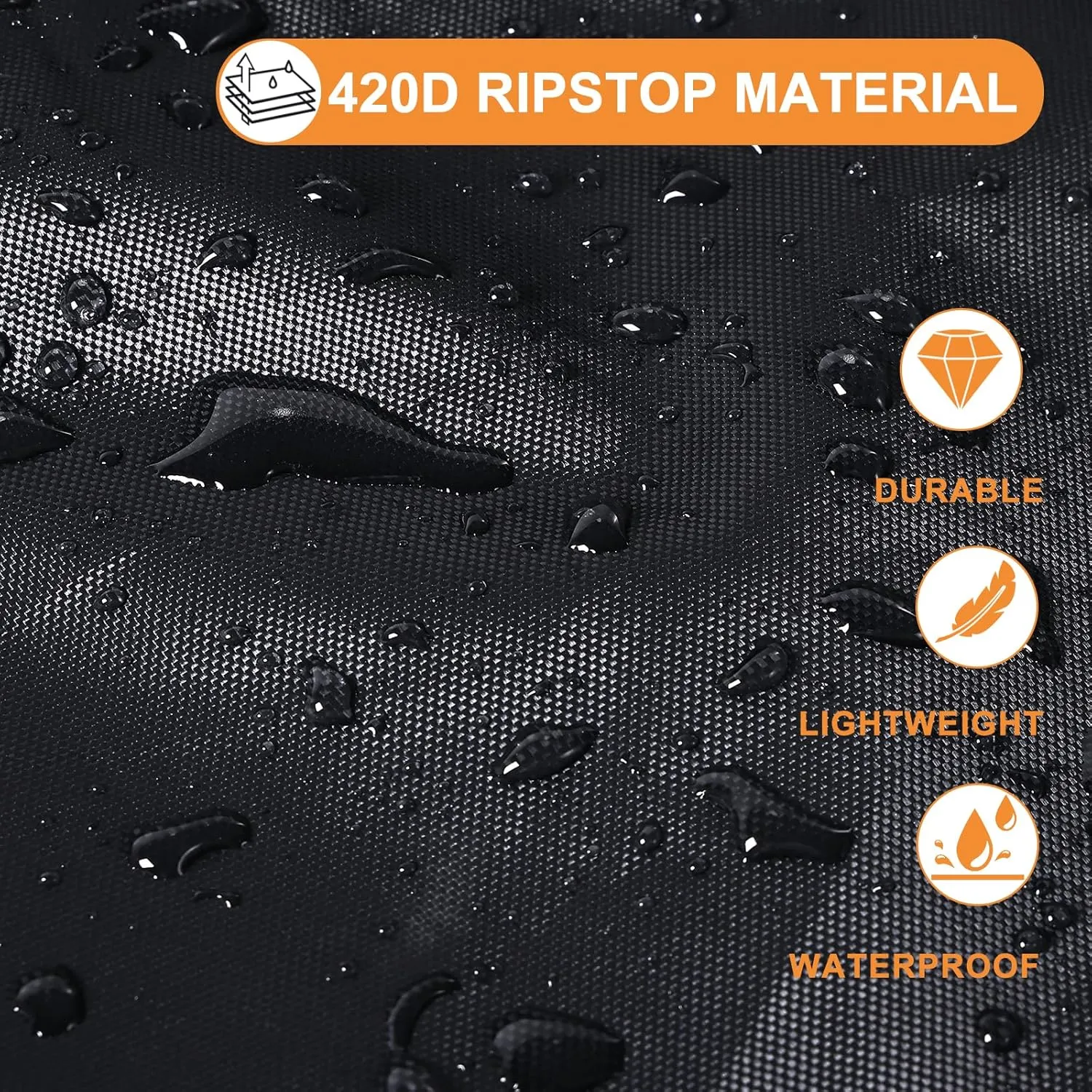 Bike Cover Waterproof Outdoor Bicycle Covers with Lock Holes & 3 Buckles 420D Heavy Duty Ripstop Material Anti UV Snow Wind Proof for Mountain Road City Electric Bikes Up to 68 inch