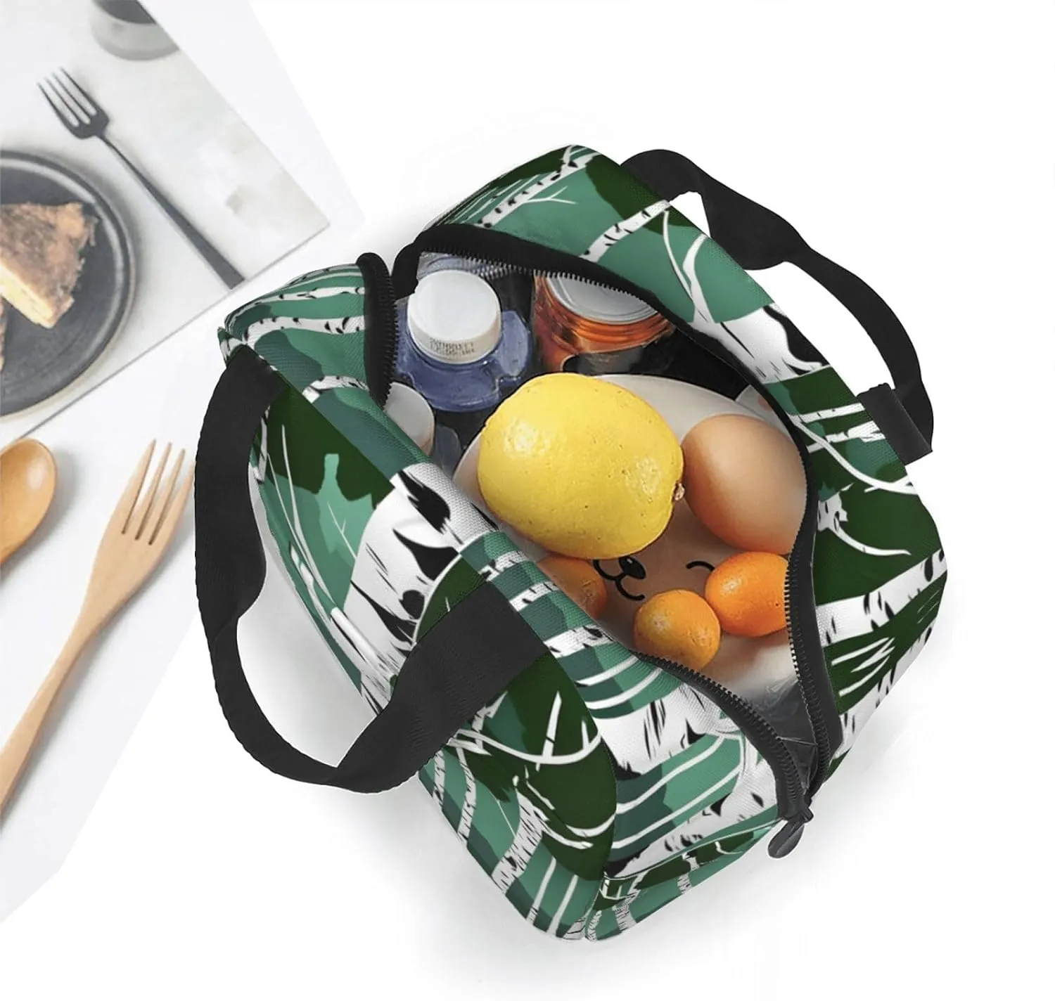 Birch Trees Portable Lunch Box For Men Women Reusable Small Bag For Office Outdoor