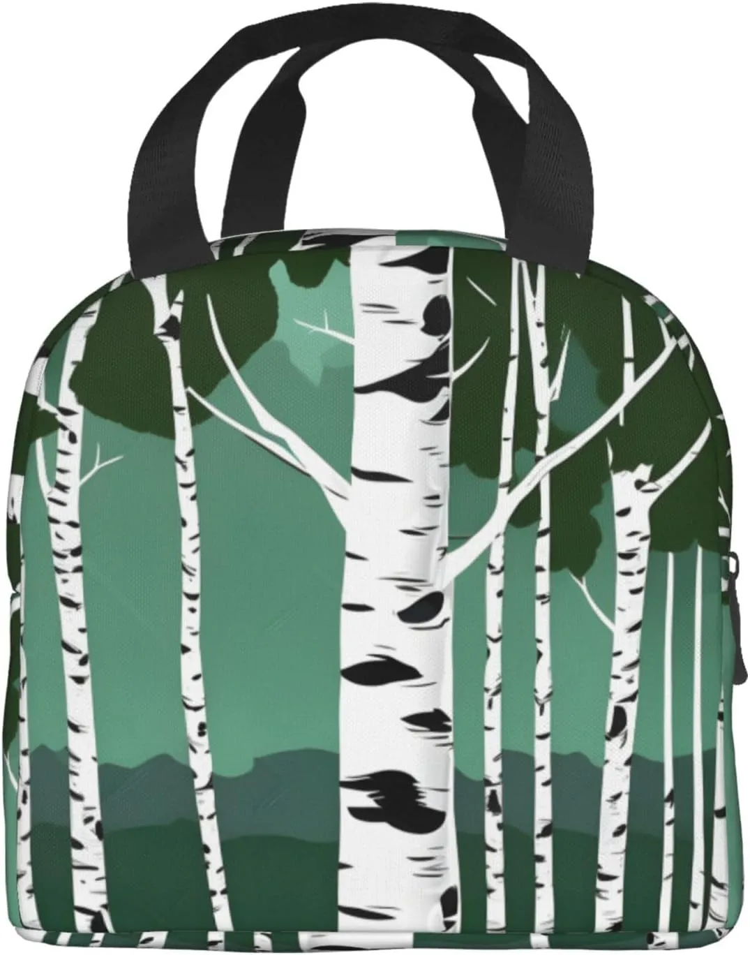 Birch Trees Portable Lunch Box For Men Women Reusable Small Bag For Office Outdoor