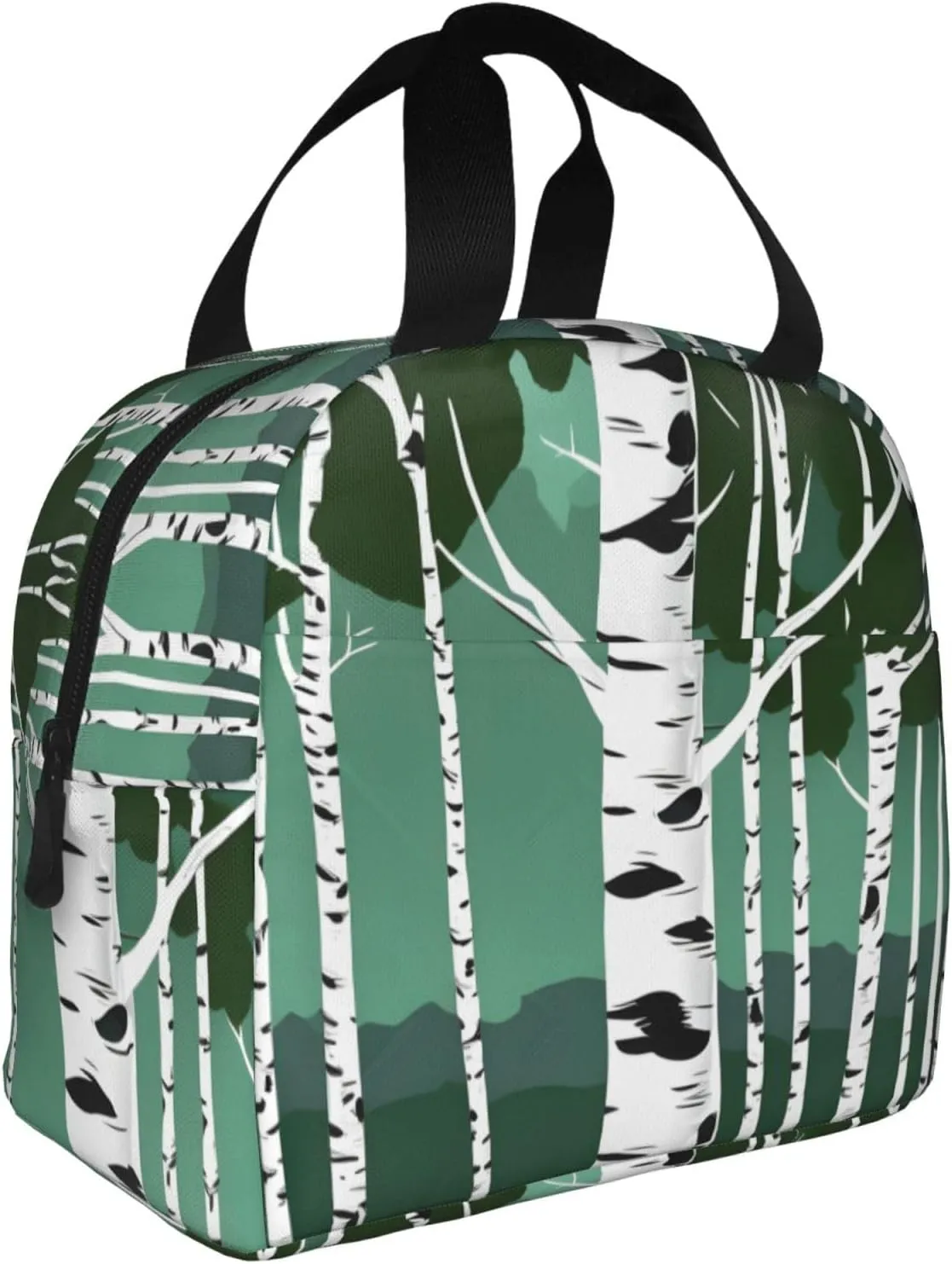 Birch Trees Portable Lunch Box For Men Women Reusable Small Bag For Office Outdoor