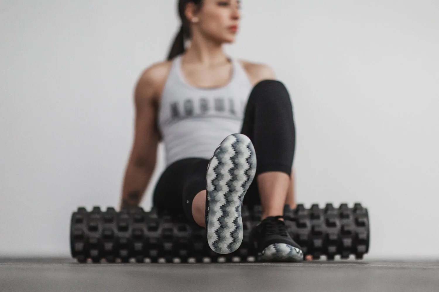 BLACK PATCHWORK TRAINER (WOMEN'S)