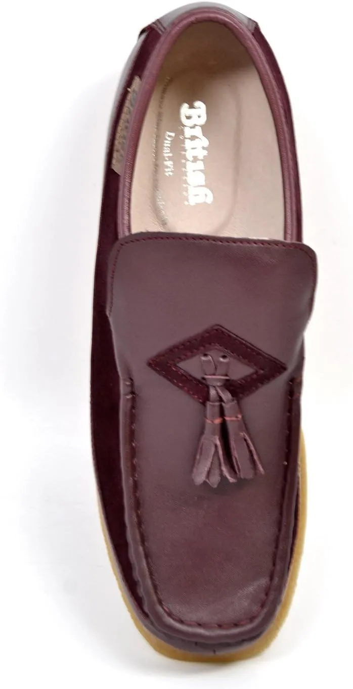 British Collection - Brooklyn Leather and Suede Combo Shoes [2200-1 -2200-4]