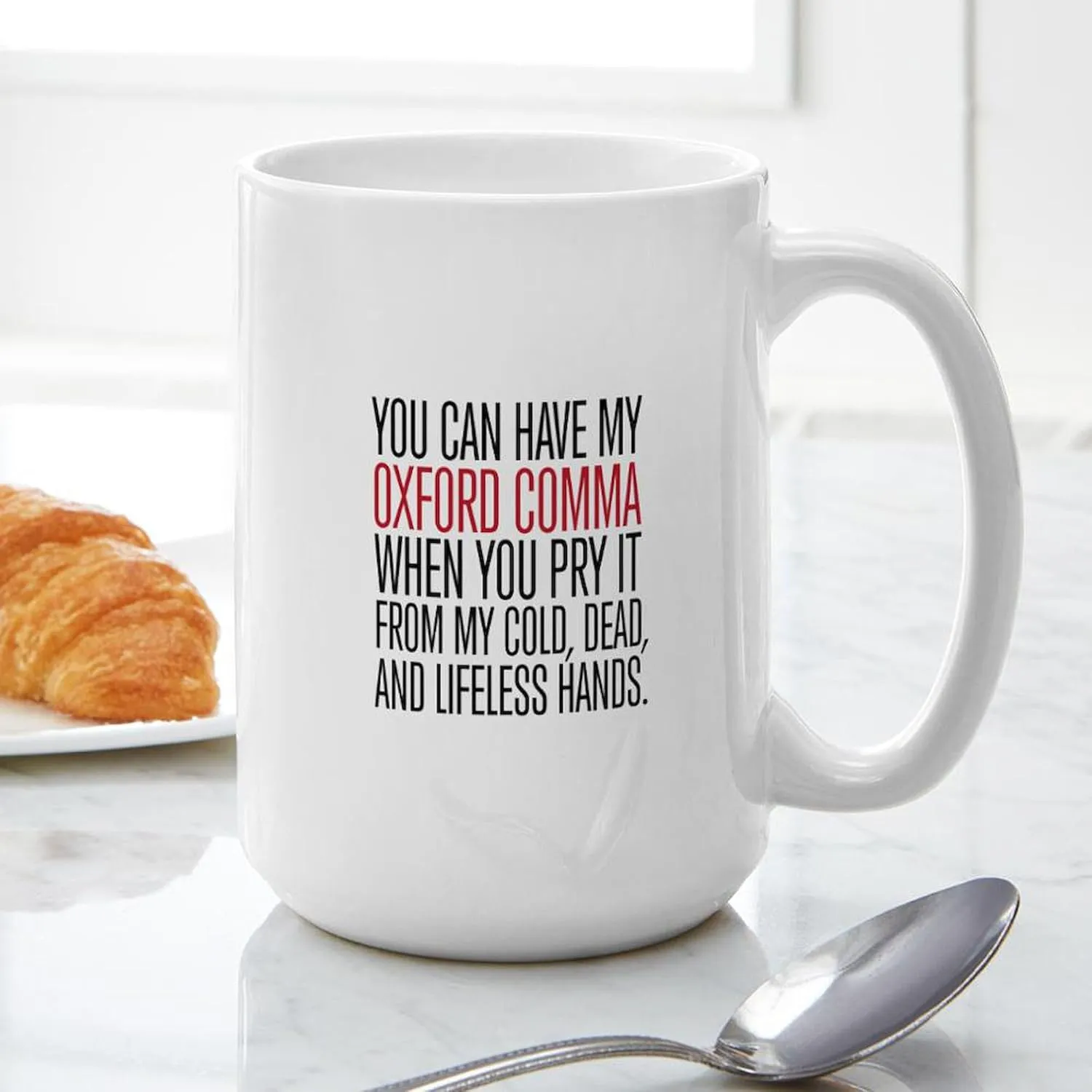 CafePress Oxford Comma Mugs 15 oz (444 ml) Ceramic Coffee Mug