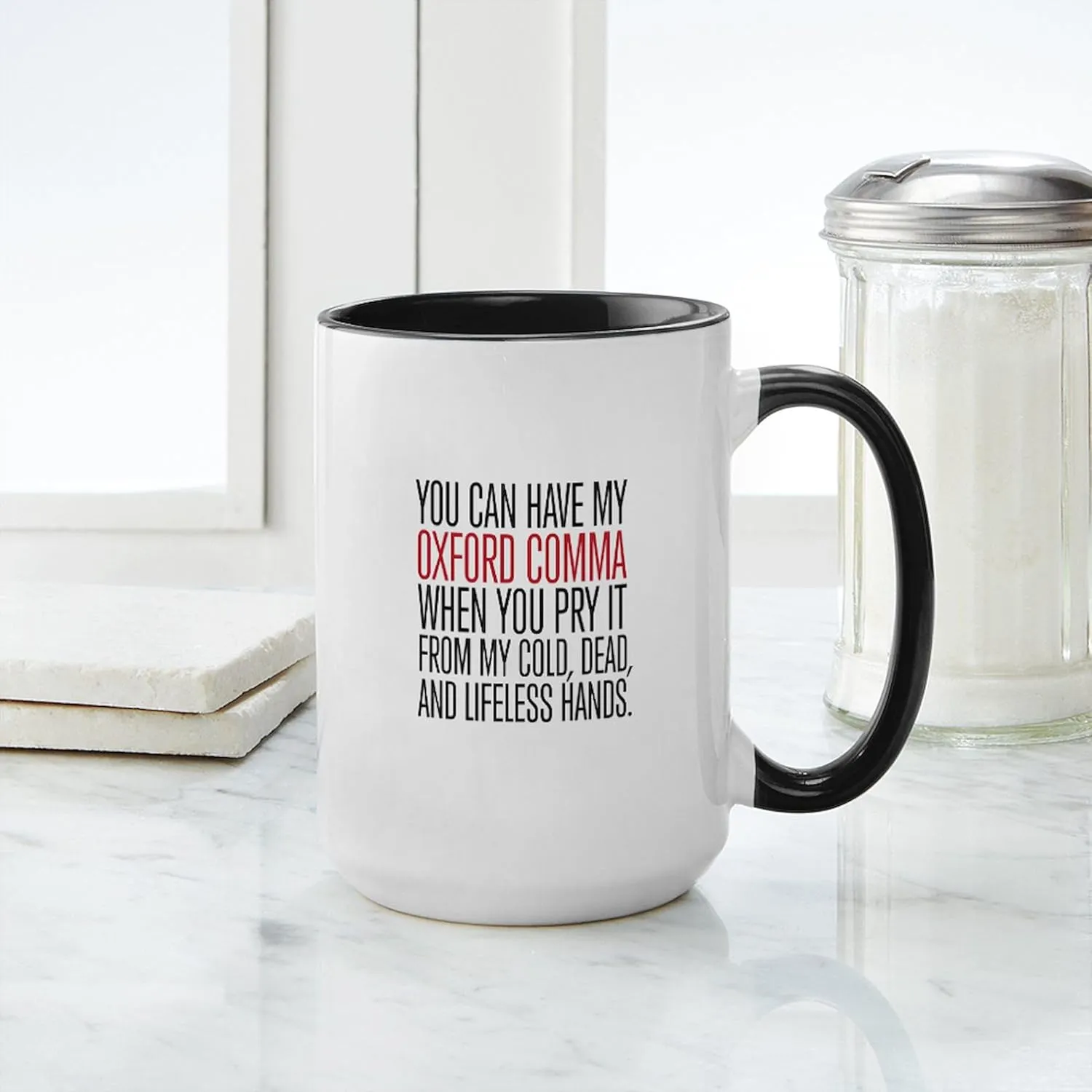 CafePress Oxford Comma Mugs 15 oz (444 ml) Ceramic Coffee Mug