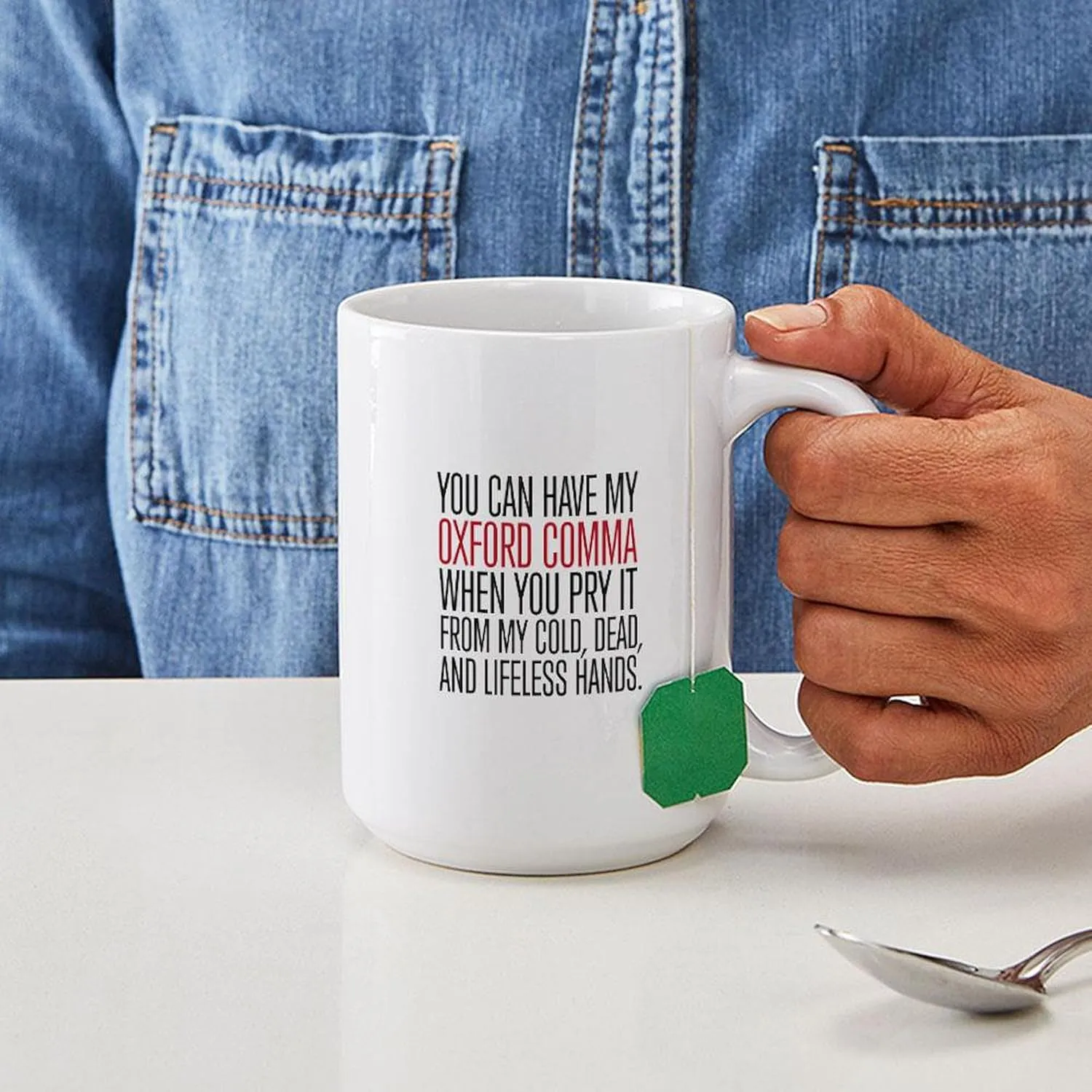 CafePress Oxford Comma Mugs 15 oz (444 ml) Ceramic Coffee Mug