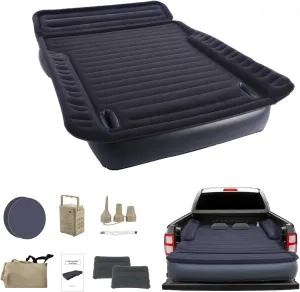 Camping Pickup Truck Bed Air Mattress for 5.5-6.5FT, Full Size Self Inflating Air Mattress Queen with Built in Pump - Portable for Home,Truck Tent Accessories,with Trave Carry Bag