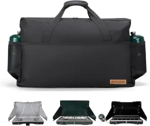 Camping Stove Carrying Case for Coleman 2-Burner,Camp Stove Carry Bag for Camp Chef Everest 2-burner Stoves | Heavy-Duty Water-Resistant Stove Storage bag | Adjustable Shoulder Strap & Large Pockets