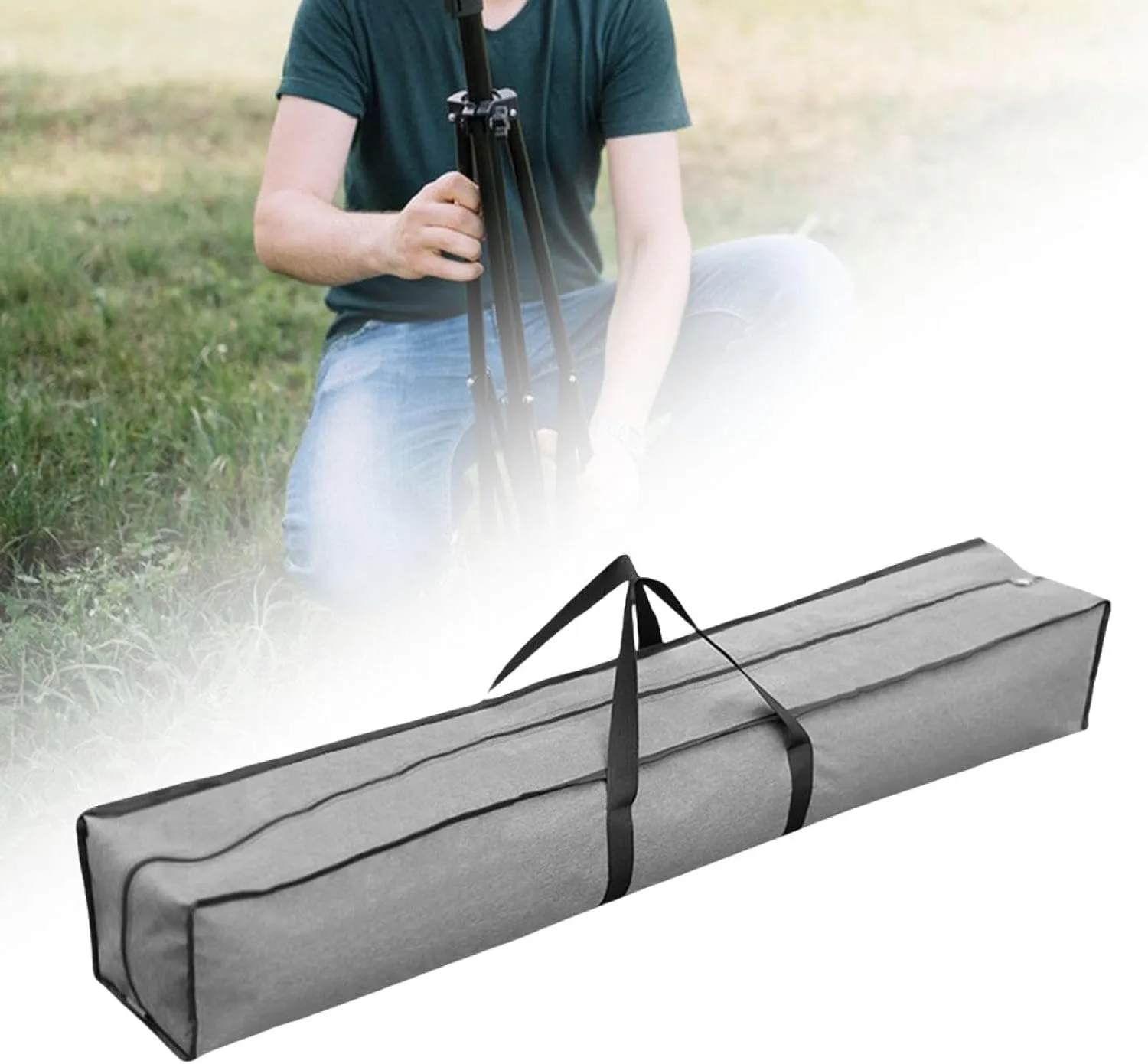Canopy Pole Bag Duffle Bag Zipper Water Resistant Large Capacity Tent Storage Pouch Carrier for Outdoor Picnic Backpacking, 150cm Length