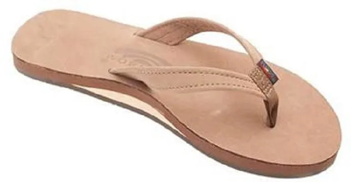 Catalina Dark Brown Single Layer Premier Leather Womens Sandal