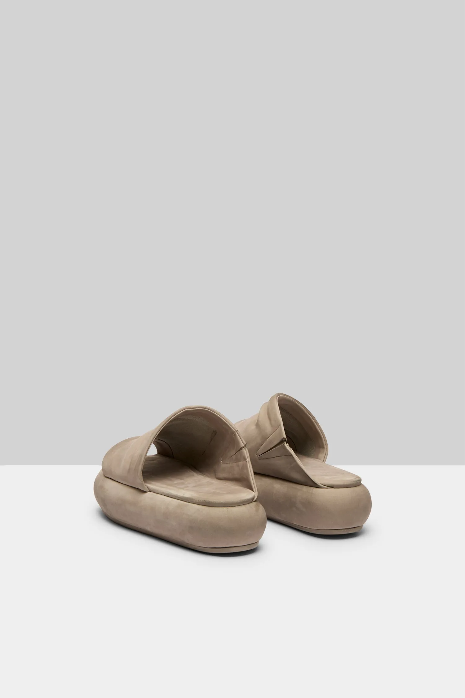 Ciambellona Leather Slide Sandal in Argilla
