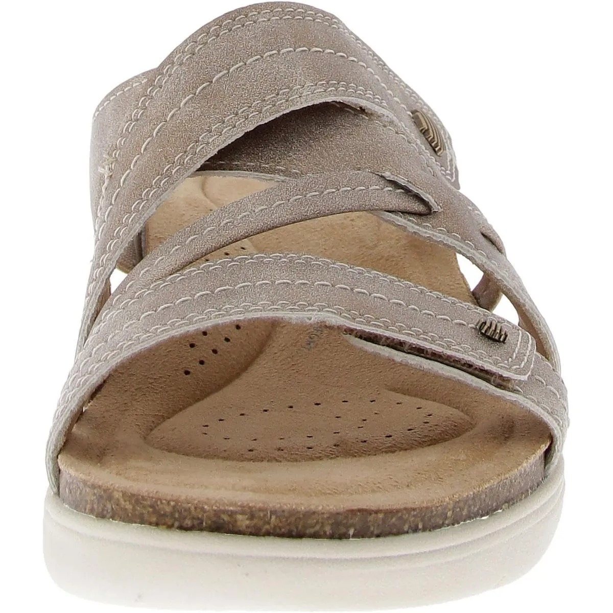 Clarks Women's April Willow Slide Sandal, Bronze Metallic Textile, 11
