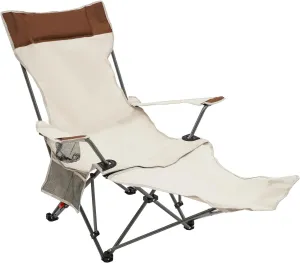 CNCEST 2PCS Camping Chair Folding Fishing Chair Ultralight Chair Recliner Chair with Backrest Footrest Drink Holder Storage Bag Sun Chair Load Capacity 120kg Oxford Fabric Folding Chair