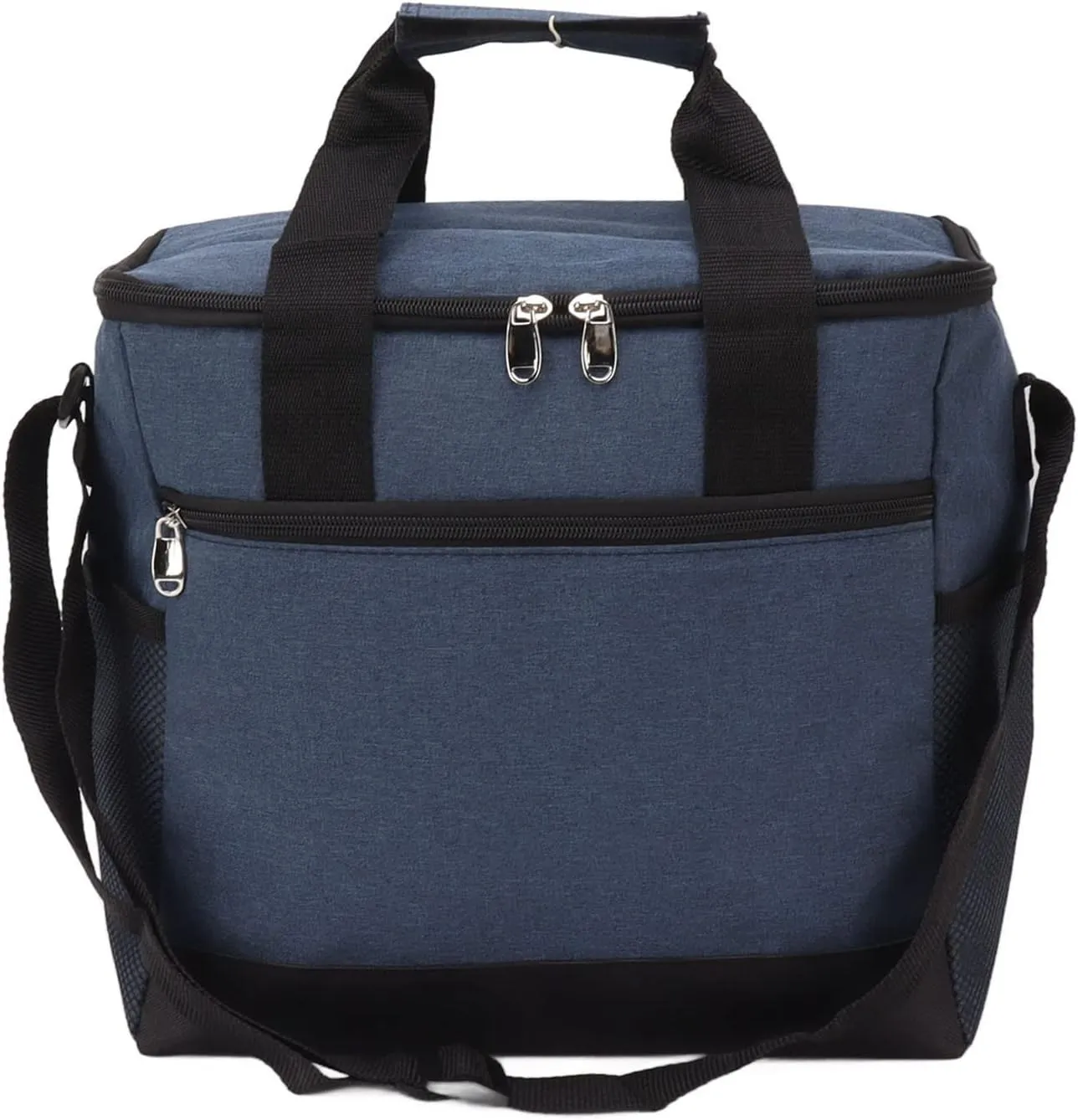 Collapsible Cooler Bag, 15L Large Capcity Insulated Leakproof Heat Preservation Food Bag for Beach Picnics Camping Barbecues(Navy Blue)