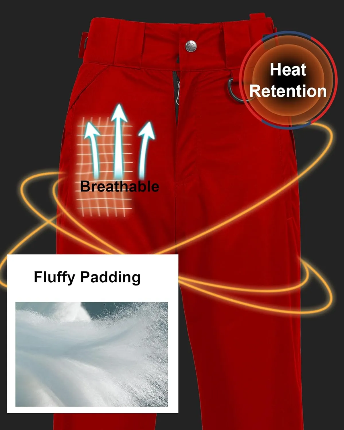 CREATMO US Women's Snow Pants Ski Bibs Waterproof Insulated Winter Snowboard