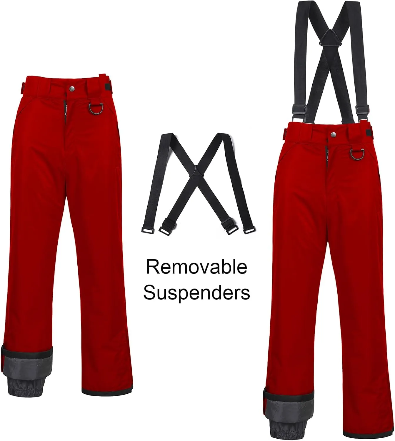 CREATMO US Women's Snow Pants Ski Bibs Waterproof Insulated Winter Snowboard