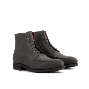DapperFam Ryker in Black Men's Italian Leather Moc Boot