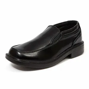 Deer Stags Brian Slip-On Dress Loafer, Black, 6 Big Kid Wide