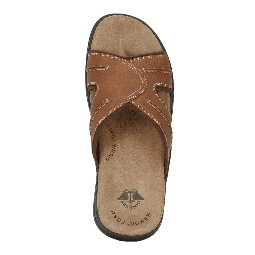 Dockers Men's Slide Sandal, Rust, 11 Wide