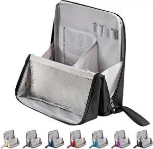 Doresty Makeup Bag, 2025 New Standing Makeup Bag – Portable, Large Capacity, Travel Makeup Organizer, Waterproof Oxford Cloth Cosmetic Toiletry Bags with Compartments (Black)