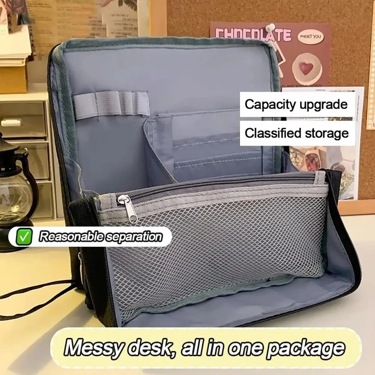 Doresty Makeup Bag, 2025 New Standing Makeup Bag – Portable, Large Capacity, Travel Makeup Organizer, Waterproof Oxford Cloth Cosmetic Toiletry Bags with Compartments (Black)