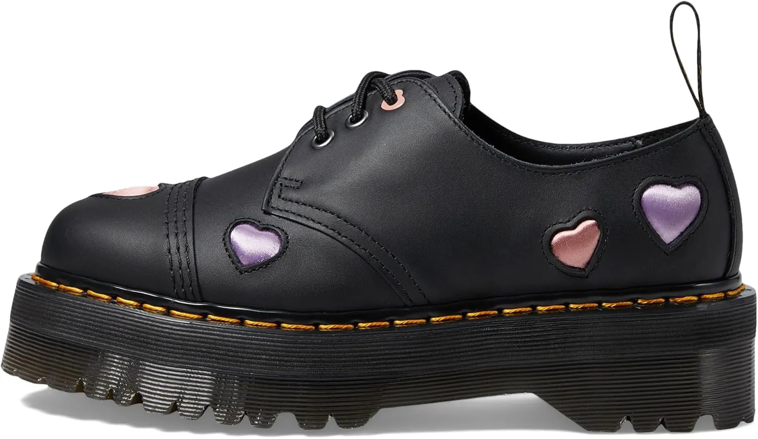 Dr. Martens Women's 1461 Quad Heart Leather Platform Shoe