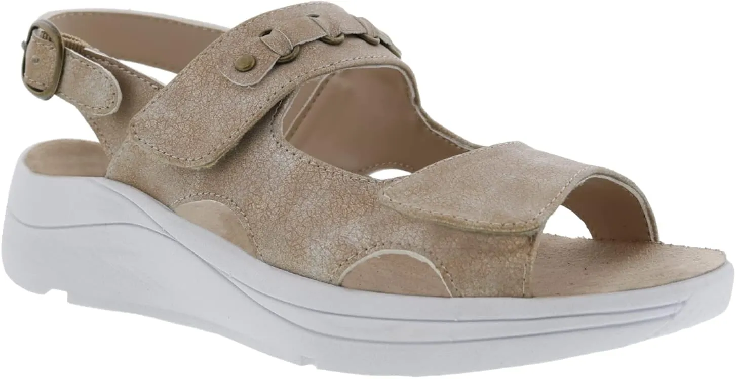 Drew Selina Womens Therapeutic Hook And Loop Comfort Sandal