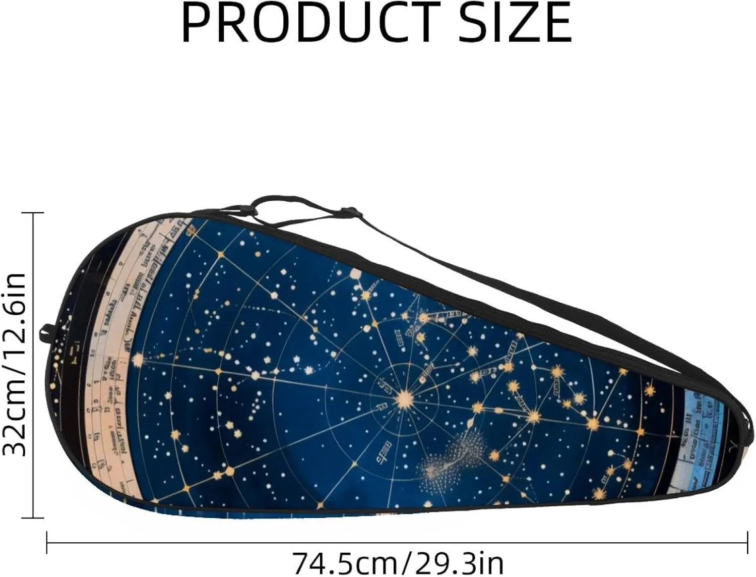 Durable Tennis Bag, Autumn Herbs Leaves and Mushrooms Pattern Lightweight Tennis Racket Bag for Men Women Teens