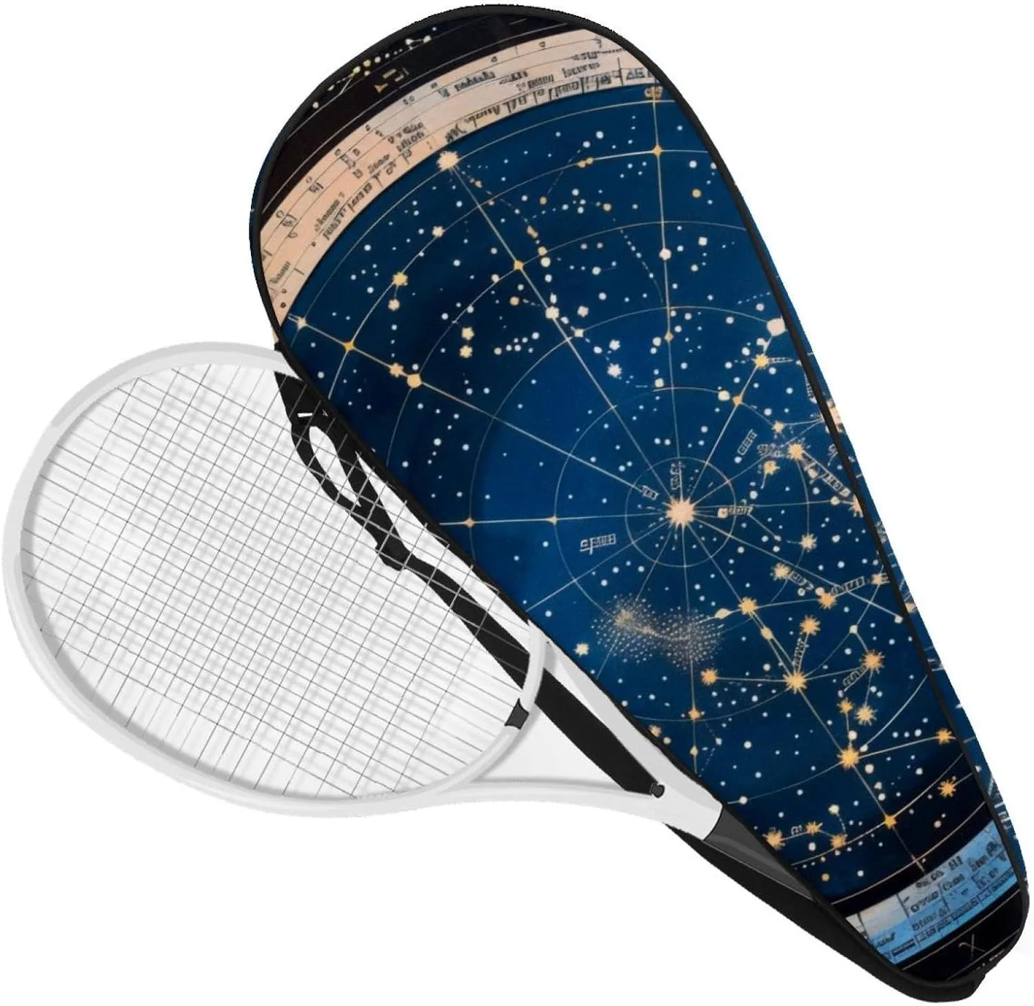 Durable Tennis Bag, Autumn Herbs Leaves and Mushrooms Pattern Lightweight Tennis Racket Bag for Men Women Teens