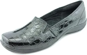 Easy Street Women's Purpose Sneaker, Black Patent Croco, 10 X-Wide