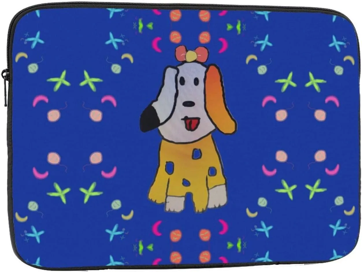 Fantasy Cartoon Dog Pattern Shockproof Portable Laptop 15 inch Sleeve Bag for Men and Women - Ideal for Business Travel, School, and Daily Use