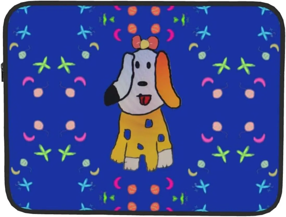 Fantasy Cartoon Dog Pattern Shockproof Portable Laptop 15 inch Sleeve Bag for Men and Women - Ideal for Business Travel, School, and Daily Use