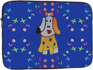 Fantasy Cartoon Dog Pattern Shockproof Portable Laptop 15 inch Sleeve Bag for Men and Women - Ideal for Business Travel, School, and Daily Use